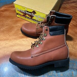 Vtg Red Wings Irish Setter Leather Sport Boots 2193 size 9.5 lace up New NOS USA